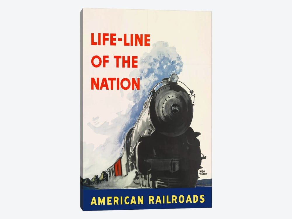 Life-line of the Nation American Railroads 1-piece Canvas Art