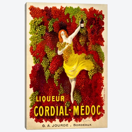 Liquer Cordial-Médoc, G. A. Jourde - Bordeaux Canvas Print #PCA354} by Print Collection Canvas Artwork