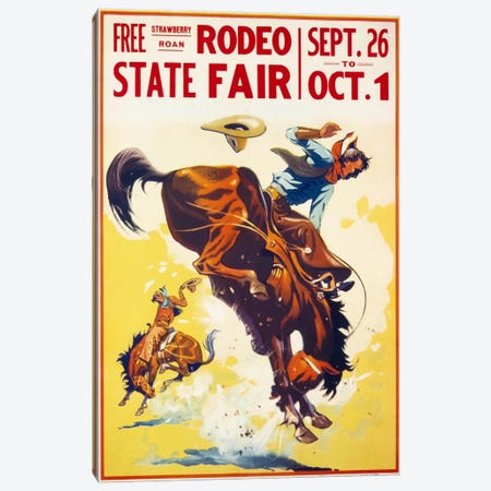 Rodeo State Fair Roan Canvas Print #PCA375} by Print Collection Canvas Wall Art