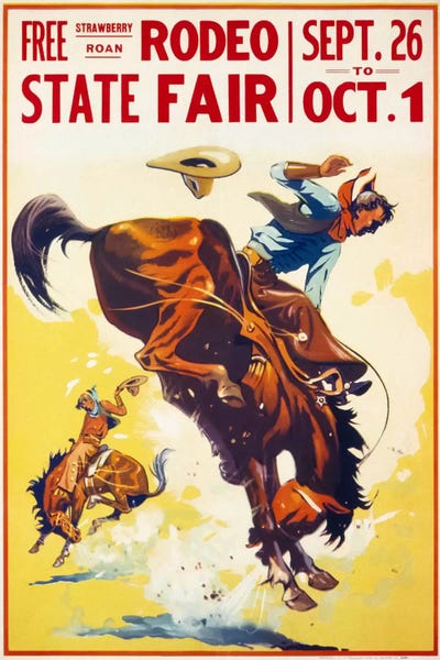 Horseback: Rodeo State Fair Roan by Print Collection
