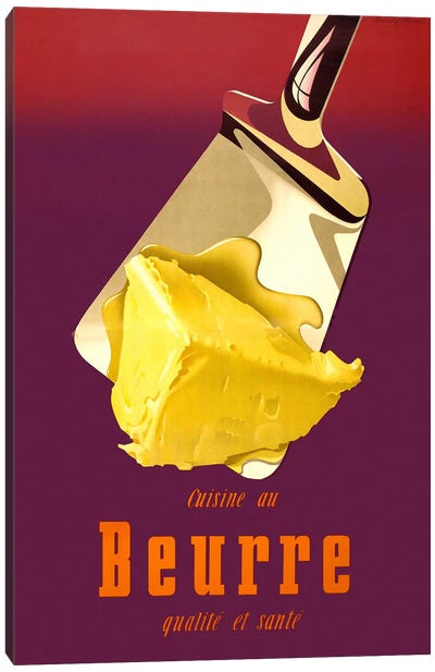 Swiss, Better Butter Canvas Art Print - Vintage Kitchen Posters
