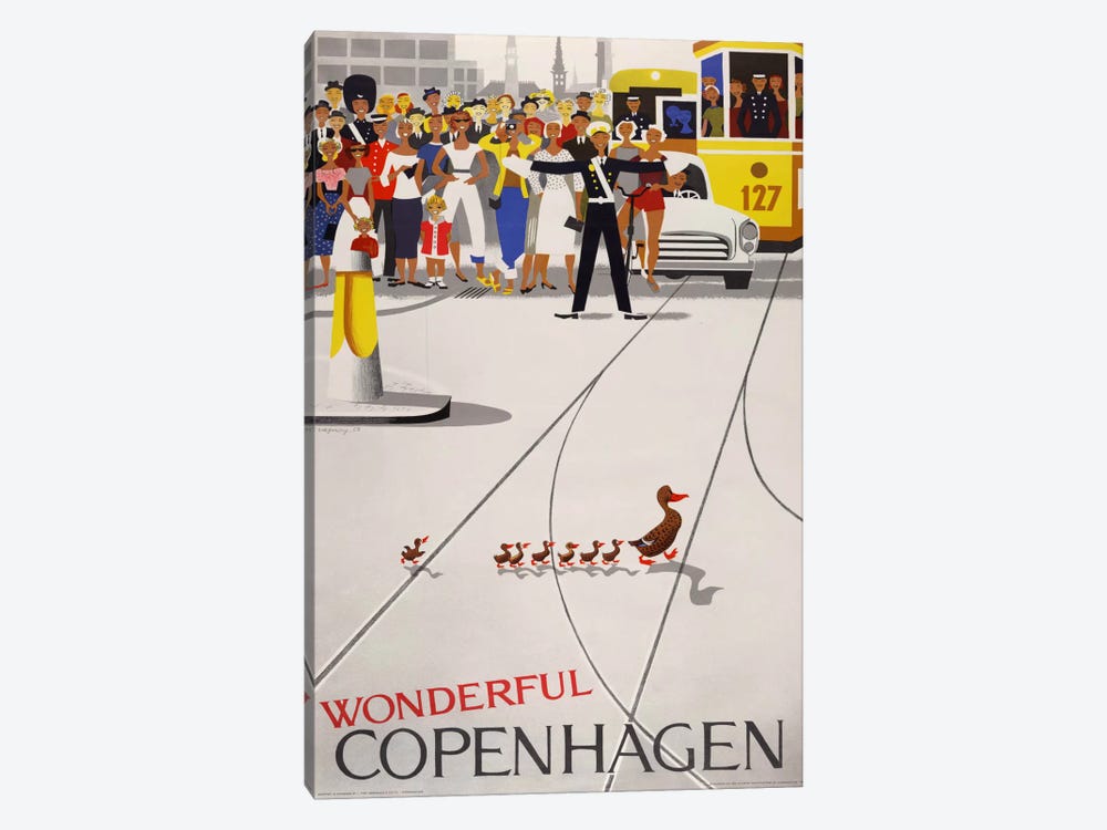Wonderful Copenhagen by Print Collection 1-piece Canvas Art Print