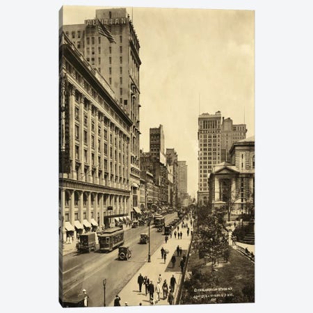 42nd Street East from 6th Avenue Canvas Print #PCA403} by Print Collection Canvas Print