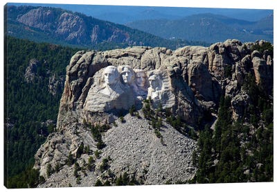 Aerial View, Mount Rushmore Canvas Art Print - Monument Art