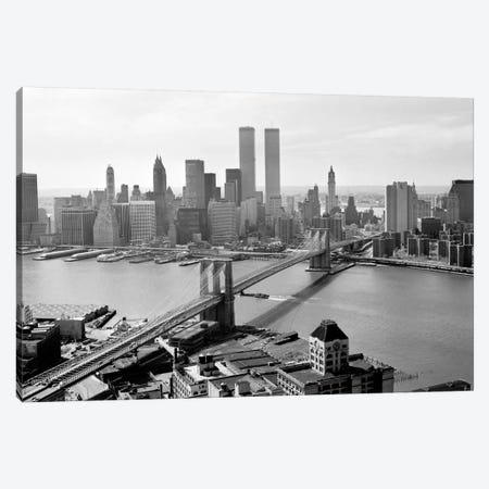Brooklyn Bridge and World Trade Center, Lower Manhattan Canvas Print #PCA456} by Print Collection Art Print