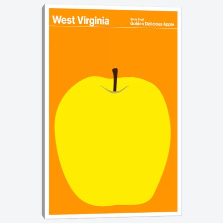 State Posters WV Canvas Print #PCA49} by Print Collection Canvas Artwork