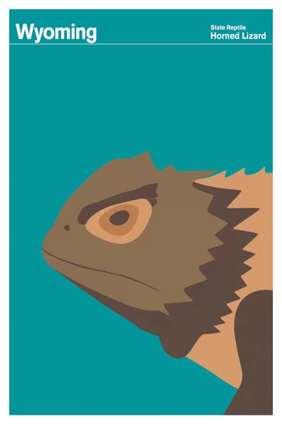 Print Collection: State Posters WY by Print Collection