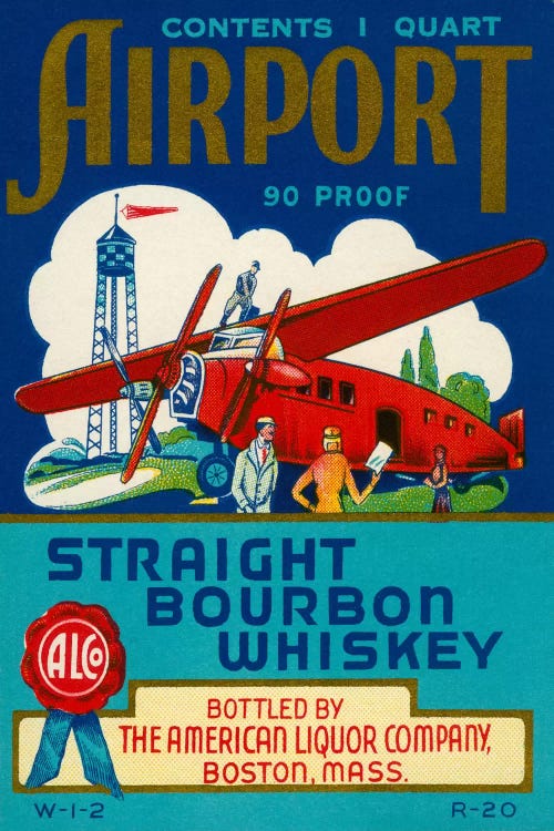 Airport Bourbon Whiskey by Print Collection wall art