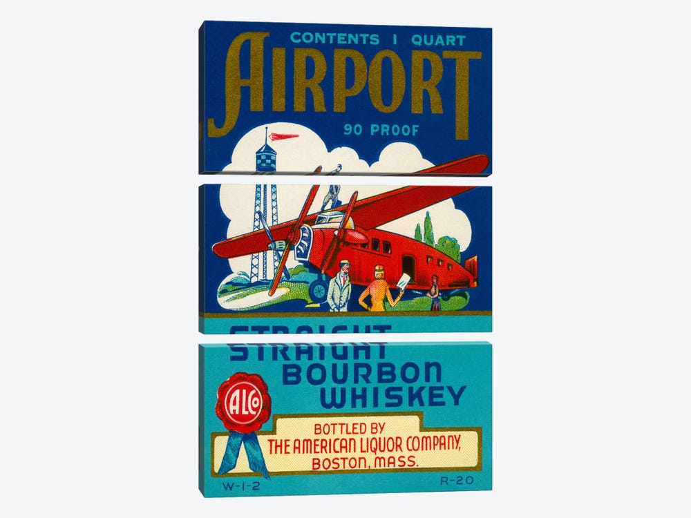 Airport Bourbon Whiskey by Print Collection 3-piece Art Print