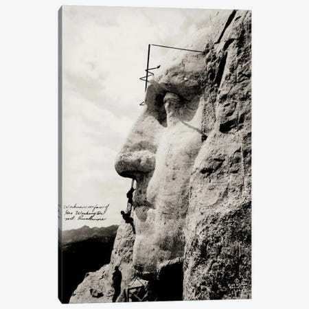 Workmen on Face of George Washington Canvas Print #PCA531} by Print Collection Canvas Print