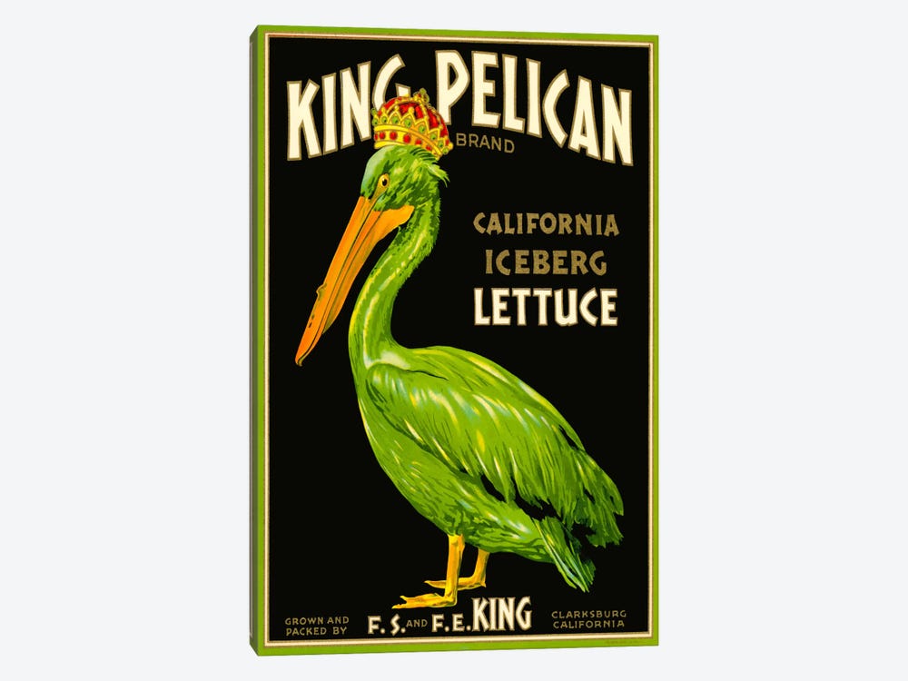 King Pelican Brand Lettuce by Print Collection 1-piece Canvas Art Print