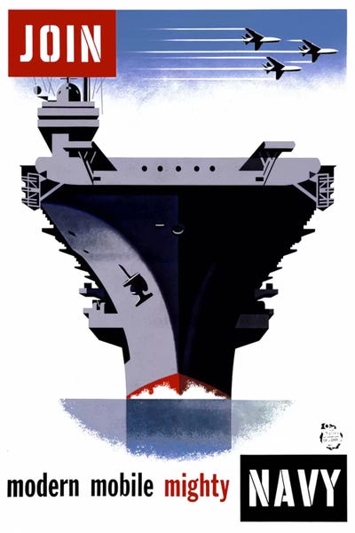 Print Collection: Join the Navy, Modern Mobile Mighty by Print Collection