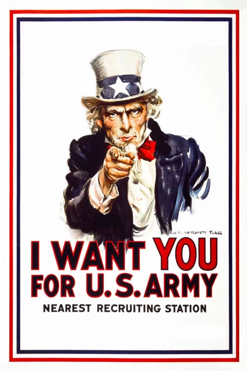 I Want You For U.S. Army by Print Collection wall art