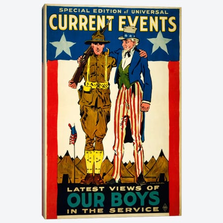 Special Edition of Universal Current Events Latest Views of our Boys in the Service Canvas Print #PCA95} by Print Collection Canvas Artwork