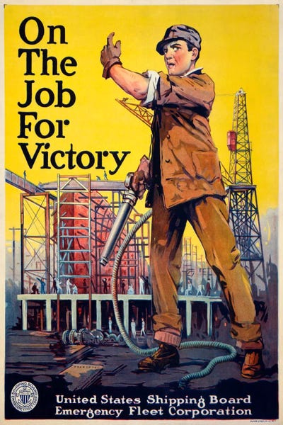 On the Job for Victory by Print Collection canvas print