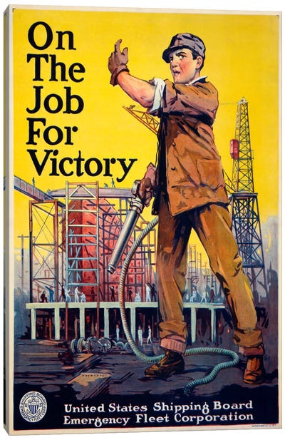 On the Job for Victory Canvas Art Print - Print Collection