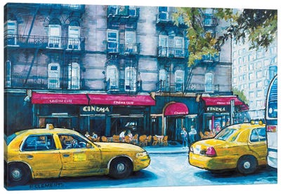 Cinema Cafe New York Canvas Art Print - Patricia Clements