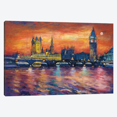 Albert Bridge London Canvas Art by Patricia Clements | iCanvas