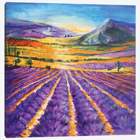 Lavender Hills Canvas Print #PCC23} by Patricia Clements Canvas Artwork