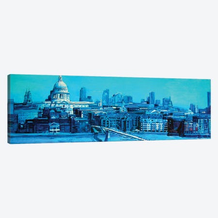 London From St Paul's Cathedral Blue Canvas Print #PCC29} by Patricia Clements Canvas Wall Art