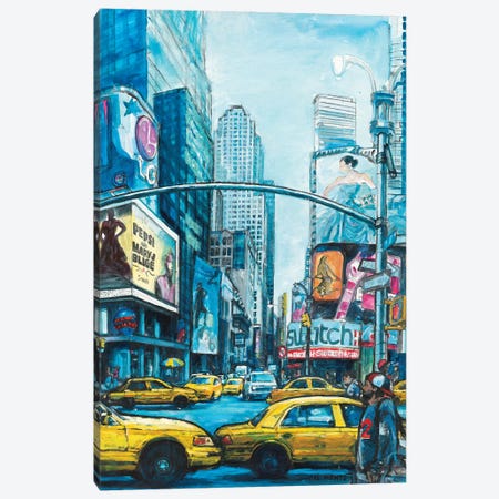 New York On The Broadway Canvas Print #PCC31} by Patricia Clements Art Print