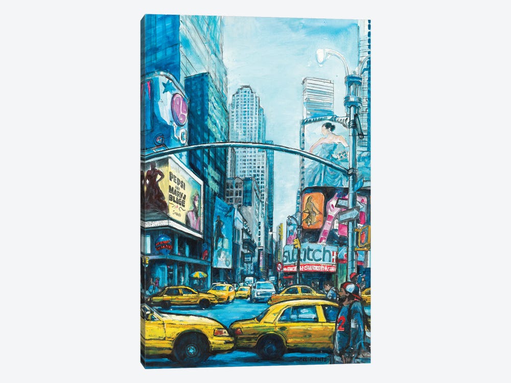 New York On The Broadway by Patricia Clements 1-piece Canvas Wall Art