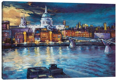 St. Paul's Millennium Bridge Canvas Art Print - Patricia Clements