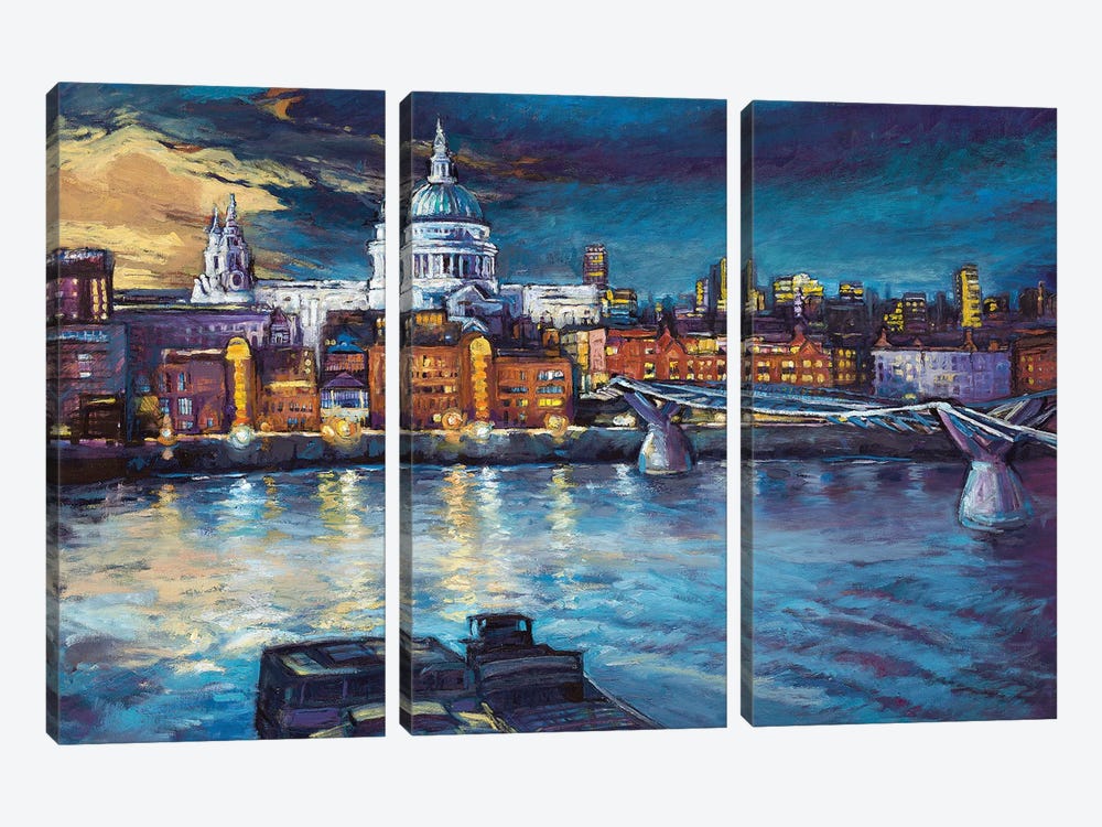 St. Paul's Millennium Bridge by Patricia Clements 3-piece Canvas Print
