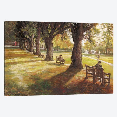 Autumn Sun Richmond Green Canvas Print #PCC3} by Patricia Clements Canvas Art