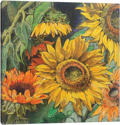 Sunflowers Canvas Art Print - Patricia Clements