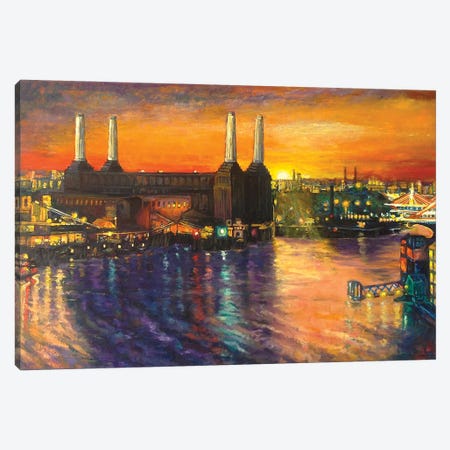 Battersea Power Station Canvas Print #PCC4} by Patricia Clements Art Print