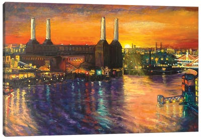 Battersea Power Station Canvas Art Print - Patricia Clements