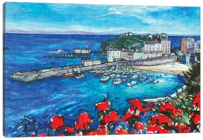 Tenby Harbour Wales Canvas Art Print - Patricia Clements
