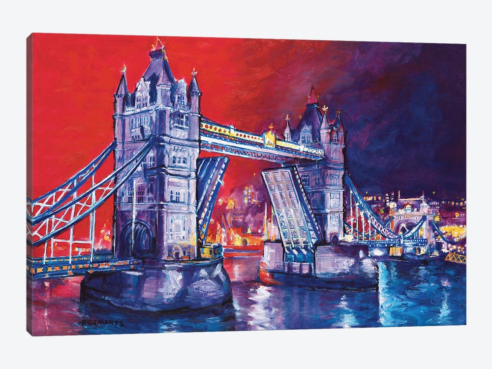 Tower Bridge Opening by Patricia Clements 1-piece Canvas Art Print