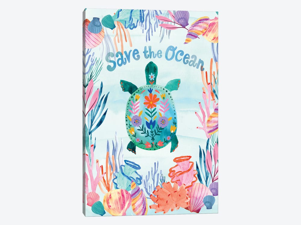 Save the Ocean by Corinne Lent 1-piece Canvas Art Print