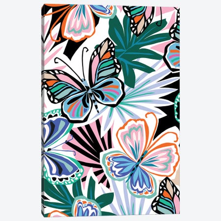 Butterfly Garden I Canvas Print #PCE3} by Corinne Lent Canvas Artwork