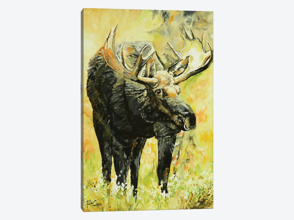 Moose On The Loose by Patricia Carroll 1-piece Canvas Art Print