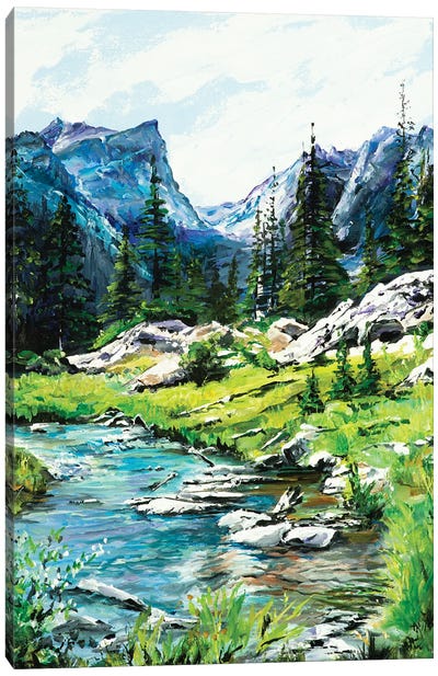 Mountain Meander Canvas Art Print - Lakehouse Décor