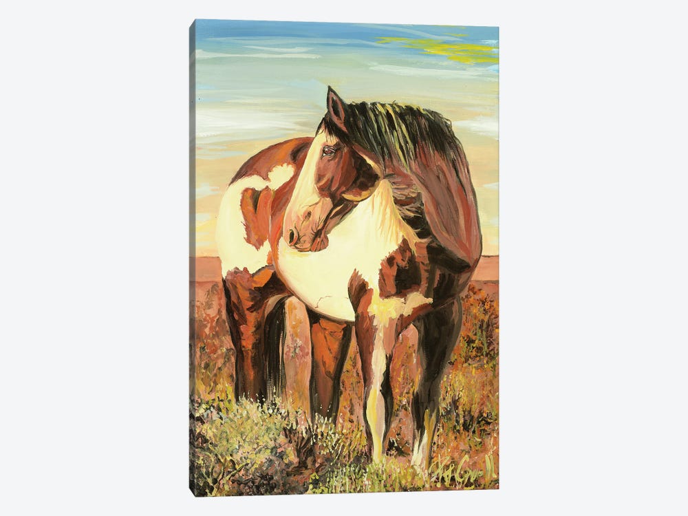 Paint Horse by Patricia Carroll 1-piece Canvas Art