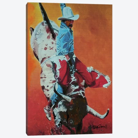 The Bull Rider Canvas Print #PCL33} by Patricia Carroll Canvas Art