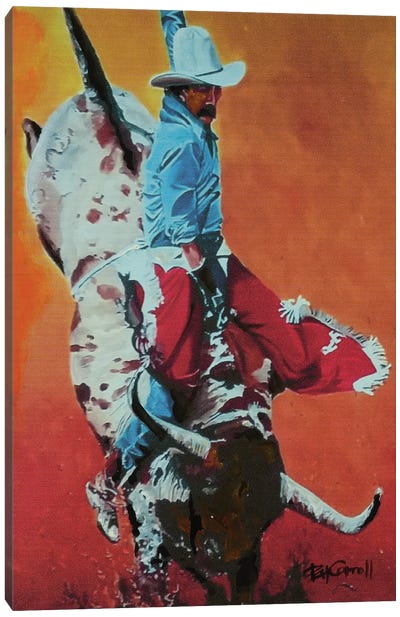 The Bull Rider Canvas Art Print - Home on the Range