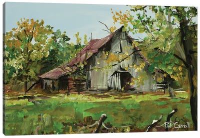 Weathered Barn Canvas Art Print - Southwest Décor