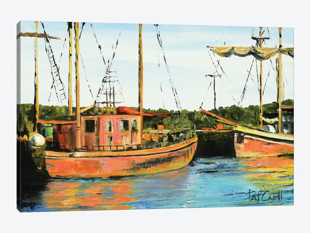 Boat Reflection by Patricia Carroll 1-piece Canvas Wall Art