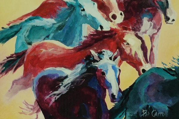 Patricia Carroll: Colorful Stampede by Patricia Carroll