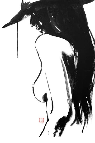 Black & White & Red: Nude’s Hat by Péchane