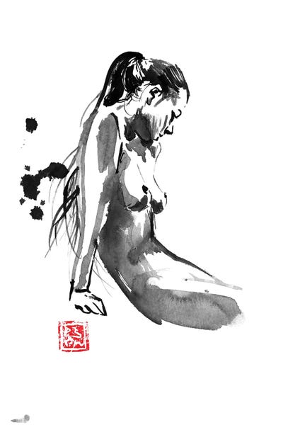 Black & White & Red: On The Shore by Péchane