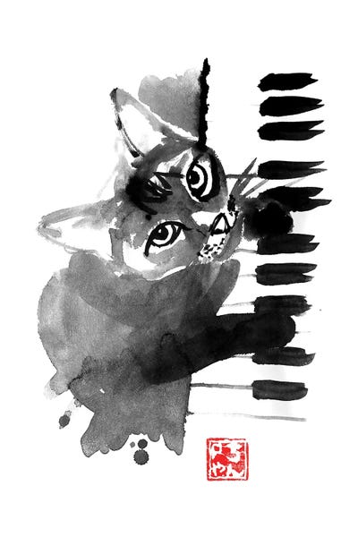 Péchane: Pianist Cat by Péchane
