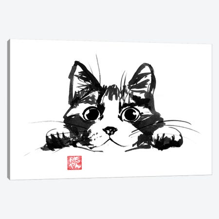 Playing Cat Canvas Print #PCN135} by Péchane Canvas Wall Art