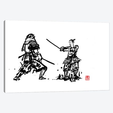 Samurais Fight Canvas Print #PCN145} by Péchane Canvas Art Print