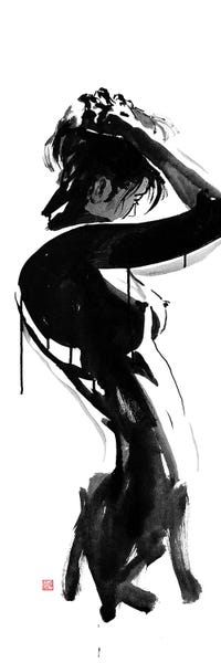 Black & White & Red: Shower by Péchane